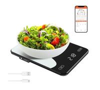 Bilancia Digitale, Bilancia alimentare digitale Bilancia da cucina intelligente da 10 kg con calcolatrice nutrizionale APP Bilancia ricaricabile in grammi for bilance da forno for la perdita di peso