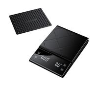 Bilancia digitale, Bilancia for caffè, funzione timer, display digitale, peso massimo 3 kg, precisione 0,1 g Bilancia da cucina for alimenti Peso in grammi Bilancia piccola(Noir)