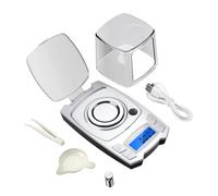 Bilancia digitale, Bilancia LED portatile, 0.001g Bilancia Elettronica di Precisione 100g/50g Ricarica USB Pesatura Digitale Bilancia for Gioielli Bilancia da Laboratorio Portatile Peso Milligrammo El