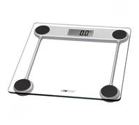 Clatronic Bilancia pesapersone PW 3368 – Vetro cristallo, LED, Digitale – Argento/Trasparente
