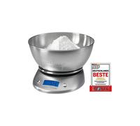 Proficook KW 1040 Bilancia da cucina digitale di precisione in acciaio inox. ciotola 5 kg, Argento