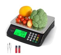 Bilancia digitale cucina 40kg acciaio Inossidabile bilanciamento precisione LCD