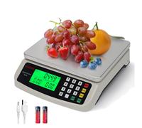 Bilancia digitale cucina, acciaio inox 40kg, LCD, tare, precisione