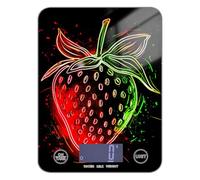 Bilancia digitale da cucina a forma di fragola, con spazzola luminosa, impermeabile, 5 kg/5 g, con 4 unità per arrostire espresso spezie (batterie non incluse)