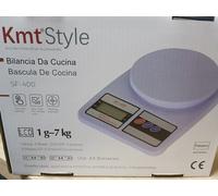 Bilancia Digitale da Cucina Elettronica Tara 1g a 7kg Bianca Display LCD A PILE