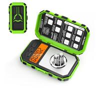 Bilancia Digitale di Precisione, ORIA 50g/0,001g Bilancia Tascabile, Bilancia per Alimenti Portatile con Funzione Tara, 2 * 10g Peso di Calibrazione/Batteria/Pinzette Incluse - Verde