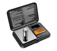 Bilancia digitale elettronica da 0,01 g/200 g Mini bilancia tascabile professionale di precisione portatile con pesi di calibrazione da 50 g