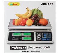 BILANCIA DIGITALE ELETTRONICA PROFESSIONALE DA CUCINA PORTATA MAX. 40KG ACS-809