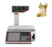 Bilancia Digitale Elettronica Professionale di controllo del peso, calcolo del prezzo al dettaglio, stampa di etichette commerciali, doppio display, calcolo elettronico mercato alimentare, d