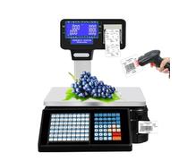Bilancia Digitale Elettronica Professionale di controllo del peso, calcolo del prezzo al dettaglio, stampa di etichette commerciali, doppio display elettronico mercato della carne e della fr