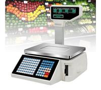 Bilancia Digitale Elettronica Professionale per vendita al dettaglio, tavolo per calcolo dei prezzi, stampa di etichette, elaborazione commerciale, alimentare con display bifacciale