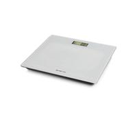 Emerio Bilancia pesapersone digitale con sensori precisi, tecnologia Step-On, incl. 2 batterie AAA, display LCD, unità in kg/lb/st, fino a max. 180 kg, ultra sottile, vetro bianco, 28 x 28 x 2 cm
