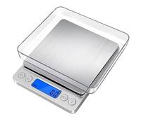 Bilancia digitale for alimenti da 1 pezzo con grammi e once, bilancia da cucina con vassoio, mini bilancia digitale portatile, 6 modalità di misurazione con display Y223(2000g-0.1g)