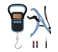 Bilancia digitale for gancio da pesca, bilancia elettronica for bagagli, postale for, display LCD retroilluminato, 110 libbre/50 kg(Blue)