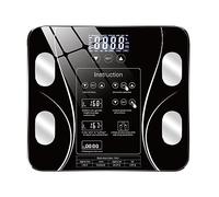 Bilancia Digitale For Il Grasso Da Bagno Display A LED For Corporeo Elettronica For La Salute Umana Preciso E Facile Da Leggere(Black)