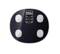 Bilancia Digitale For Peso Corporeo For Grasso Pesapersone LCD A Grande Schermo Cardiofrequenzimetro Traccia 16 Dati Corporei 180 Kg Preciso E Facile Da Leggere(Body Scale-black)