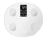 Bilancia Digitale For Peso Corporeo For Grasso Pesapersone LCD A Grande Schermo Cardiofrequenzimetro Traccia 16 Dati Corporei 180 Kg Preciso E Facile Da Leggere(Body Scale-white)