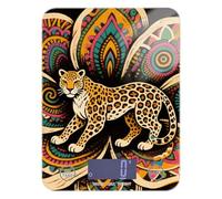 Bilancia digitale per alimenti con motivo mandala bohémien, leopardo, con display LCD colorato, 5 kg/5 g, mini bilancia con 4 unità per arrostire il sapone (batterie non incluse)