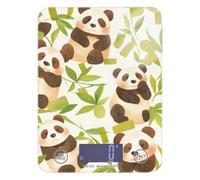 Bilancia digitale per alimenti da cucina con panda cinese, foglie verdi, facile da pulire, bilancia digitale da 5 kg/5 g, con 4 unità per arrostire e cuocere a dieta (batterie non incluse)