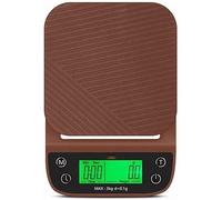 Bilancia digitale per alimenti, multifunzione misura in grammi e once per cucinare la cottura, graduazione precisa 1 g, display digitale LCD (marrone)