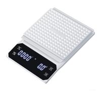 Bilancia digitale per caffè 0,1 g, precisione 18,3 x 13 x 3 cm, bilancia da cucina in ABS con display a LED grammi/once/ml unità nero o bianco (bianco)