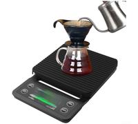 Bilancia digitale per caffè con timer, precisione 0,1 g fino a 3 kg, display LCD con retroilluminazione, commutazione unità g/oz/lb/ml, per pour-over ed espresso