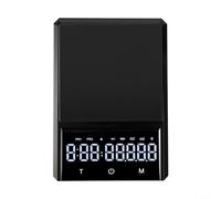 Bilancia digitale per caffè JF-033 con precisione di 0,1 g, capacità di 3 kg e timer integrato per espresso e pour over, tappetino in silicone antiscivolo, conversione unità a un tasto, ...