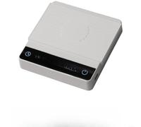 Bilancia digitale per caffè ms-R80 con timer e funzione tara, precisione 0,1 g, bilancia portatile per caffè espresso con batteria da 400 mAh, unità g/ml/lb/oz, per pour-over e barista, nero (bianco)