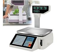 Bilancia Digitale Per Calcolo Dei Prezzi elettronica commerciale per frutta e verdura, registratore di cassa con stampante per etichette, piattaforma di conteggio e calcolo dei prezzi per ga