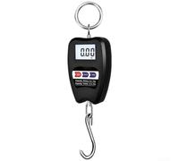 Bilancia digitale per gru, 200 kg, con display LCD, bilancia elettronica di precisione per industria e logistica, gancio in acciaio robusto, conversione unità kg lb N, portatile, arancione (nero)