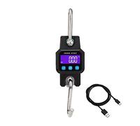Bilancia digitale per gru, 300kg 50g Bilancia Digitale Ricaricabile USB da Caccia Portatile Mini for Gru di Sollevamento Elettronica A Sospensione Industriale(Noir)