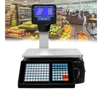 Bilancia Digitale per la Stampa di Etichette dei Prezzi, conteggio Commerciale, Display a palo, Elaborazione Dati, Display bifacciale, capacità 6 kg/15 kg/30 kg per supermercati/Negozi al Dettaglio