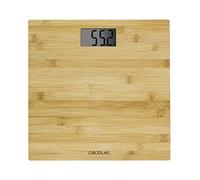 Bilancia digitale per persone Cecotec Precision Surface, schermo LCD, portata massima 180 kg, pronto per l'uso e con nastro di misurazione. (Legno)