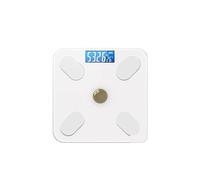 Bilancia Digitale Peso Corporeo USB Ricarica Ottica Bluetooth Smart Wireless BMI Analizzatore Di Grasso Bagno Dormitorio For Ragazze Portatile Preciso E Facile Da Leggere(B White)
