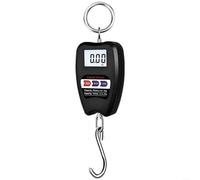 Bilancia digitale portatile da appendere, 200 kg, con display LCD, bilancia elettronica con gancio per gru per bagagli, uso industriale, conversione unità kg/lb/N, arancione (nero)