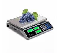 Bilancia Digitale Professionale da Banco, Display LCD Triplo, Funzione Tara e Prezzo Automatico, Capacità fino a 40 kg