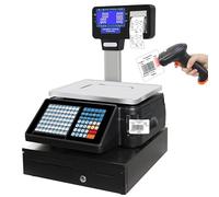 Bilancia Digitale Professionale Stampante termica per calcolo digitale della bilancia dei prezzi, stampa di etichette per display fronte-retro commerciale, capacità di 30 kg, stampante elett