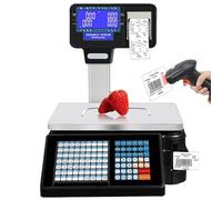 Bilancia Digitale Professionale Stampante termica per calcolo digitale della bilancia dei prezzi, stampa di etichette per display fronte-retro commerciale, capacità di 30 kg, stampante elett
