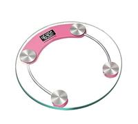Bilancia Digitale Rotonda Trasparente Bilancia For Il Peso Corporeo Bilance Elettroniche Da Pavimento Bilance Da Bagno LCD Intelligenti Bilancia Da 180 Kg Facile Da Usare(Pink)