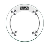 Bilancia Digitale Rotonda Trasparente For Il Peso Corporeo Bilance Elettroniche Da Pavimento Bagno LCD Intelligenti 180 Kg Preciso E Facile Da Leggere(White)