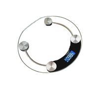 Bilancia Digitale Rotonda Trasparente For Il Peso Corporeo Bilance Elettroniche Da Pavimento Bagno LCD Intelligenti 180 Kg Preciso E Facile Da Leggere(Black)