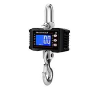 Bilancia digitale sospesa 1000 kg 1500 kg LCD retroilluminato 3306 libbre Pesatrice con gancio industriale in acciaio con serratura per l'edilizia, la fabbrica(1500kg Black)