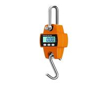 Bilancia digitale sospesa con cassa in alluminio pressofuso, mini gru portatile da 300 kg gancio for fattoria, caccia, pesca e attività all'aperto(300kg Orange)
