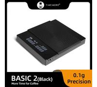 Bilancia Digitale TIMEMORE Black Mirror Basic2 Plus, Nuova Versione, per Caffè e Cucina, con Timer, USB, Leggera e Compatta