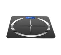 Bilancia Digitale Wireless Intelligente In Vetro For Il Grasso Corporeo Bilancia Elettronica Da Bagno Wireless Con Display A LED For Ricarica USB Facile Da Usare(Black weight scale)