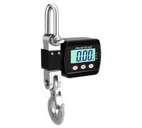 Bilancia elettronica da appendere, capacità 500 kg, con schermo LCD trasparente, retroilluminata, bilancia industriale per pesca agricola