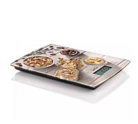 Bilancia elettronica da cucina LAICA, bilancina digitale, per cucinare, in grammi o once, display LCD ad alta precisione e vetro temprato, funzione Tara, ricaricabile, portata 5 kg - Design Pop