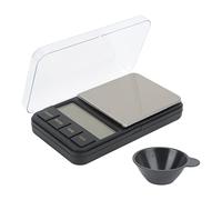 Bilancia Elettronica Digitale Portatile, 200g, Schermo LCD Retroilluminato Blu, Bilancia per Gioielli con Vassoio, Precisione 0,01g - Facile da Usare, Compatta e Leggera per Casa