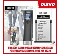 BILANCIA ELETTRONICA HOOMEI PESABAGAGLI PORTATILE VALIGIE FINO A 50KG HM-1522B