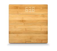 Soehnle Style Sense Bamboo Magic Bilancia pesapersone digitale, Bilancia digitale con display LED a scomparsa, Bilancia persone in bambù naturale